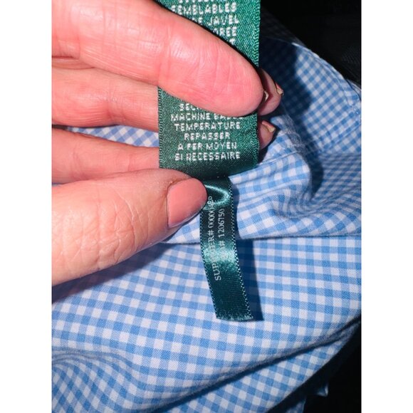 Lauren Ralph Lauren Blue Boxy Button Down Shirt - Picture 7 of 12